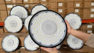 So sánh ánh sáng đèn UFO vỏ ghi và UFO vỏ đen tại nhà máy HALEDCO