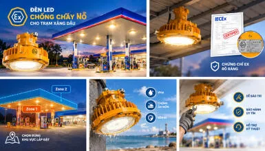 Đèn LED Chống Cháy Nổ Cho Trạm Xăng Dầu: 9 Lưu Ý Khi Lựa Chọn