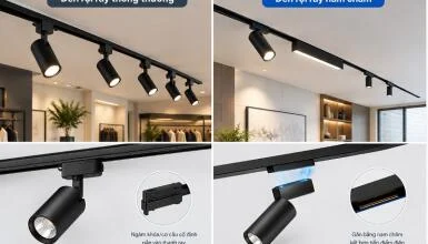 Đèn rọi ray thông thường và đèn rọi ray nam châm nên chọn loại nào?