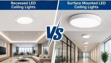 So sánh đèn LED ốp trần và đèn LED âm trần downlight: Nên chọn loại nào?