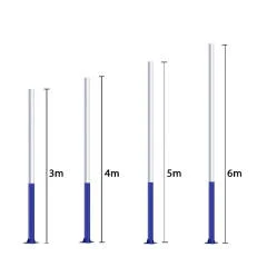 Cột đèn năng lượng mặt trời 3m/4m/5m/6m HLVMT-04TRU