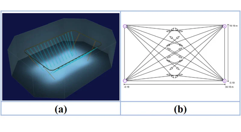 Bản vẽ bố trí đèn sân bóng chuyền