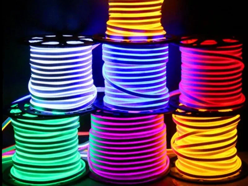 Dây LED neon 12V chiếu sáng hai mặt