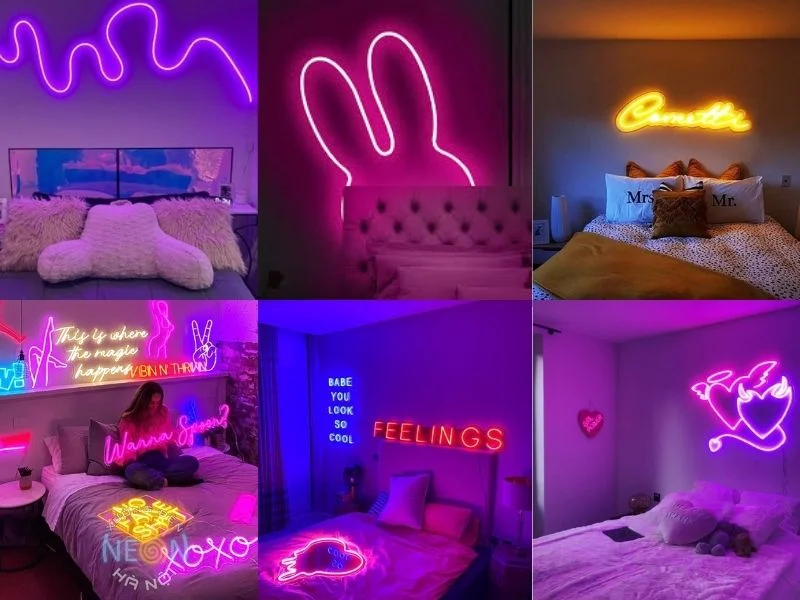 Đèn LED dây neon trang trí phòng ngủ