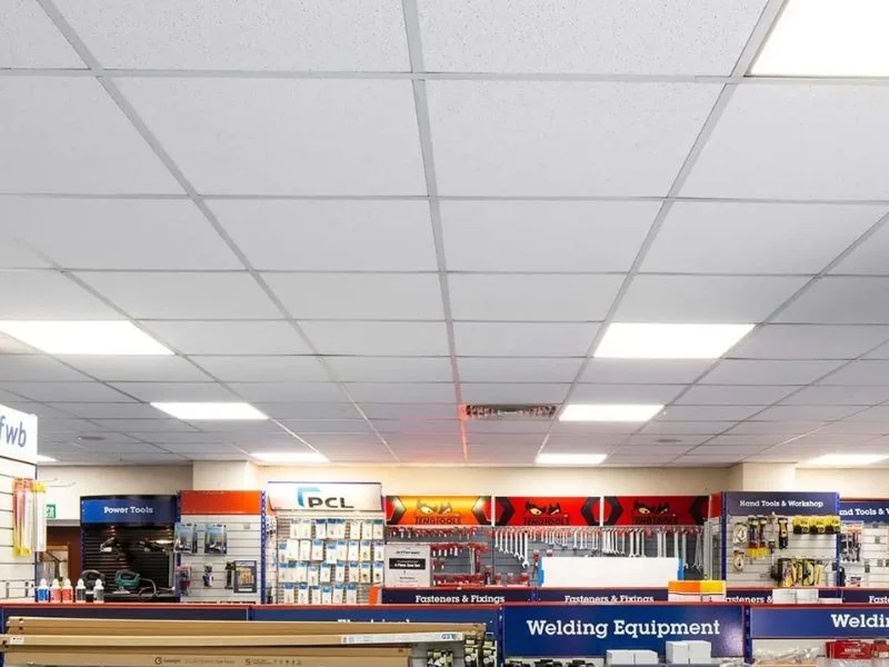 Đèn LED panel chiếu sáng trung tâm thương mại