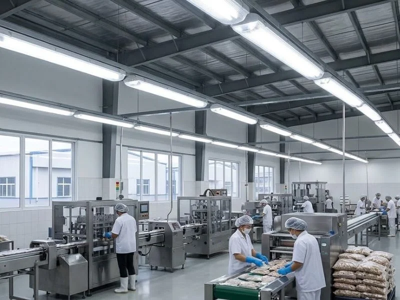 Lắp đặt máng đèn chống bụi cho nhà xưởng sản xuất