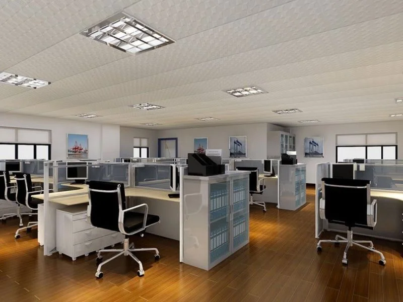 Văn phòng sử dụng máng đèn LED âm trần HALEDCO