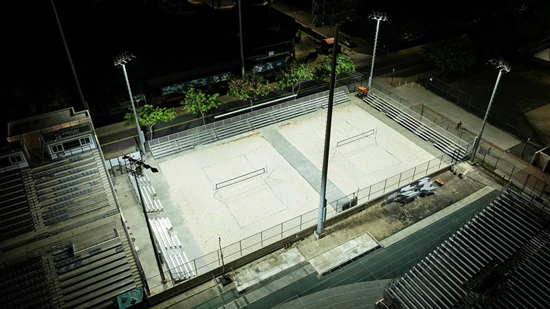 Ánh sáng đèn sân bóng chuyền 300w