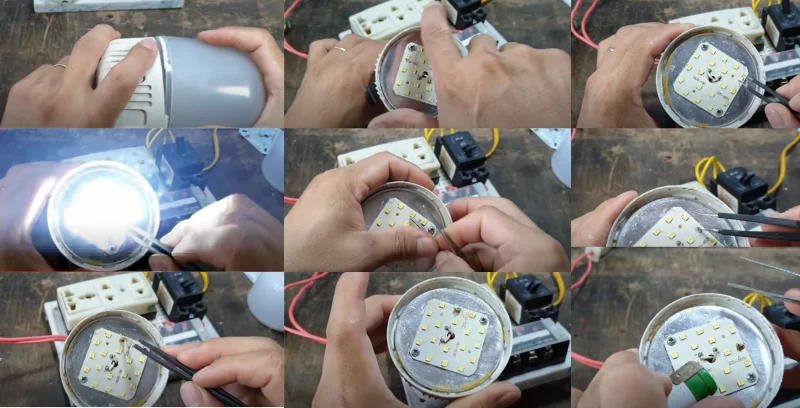 Cách sửa bóng đèn bị cháy 1 bóng chip