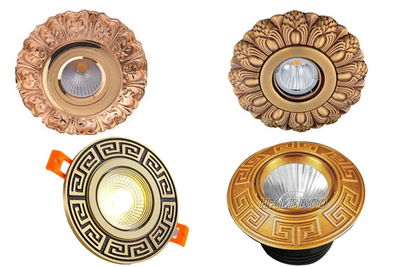 Đèn LED âm trần đồng lắp cho trần gỗ