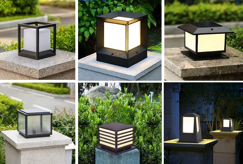 Tổng hợp mẫu đèn trụ cổng vuông hiện đại