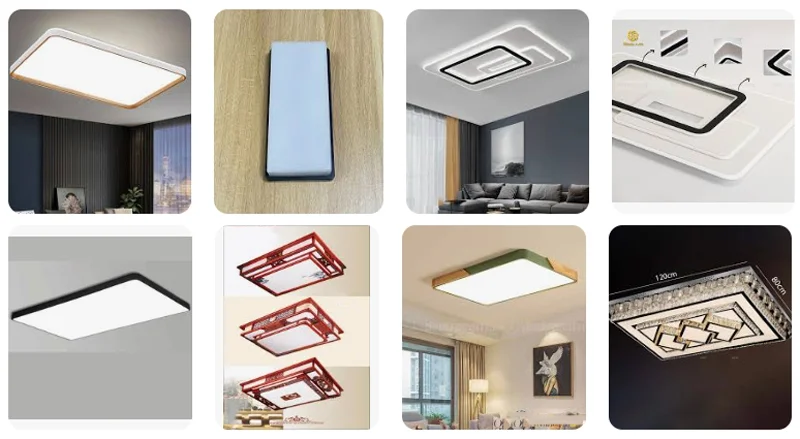 Các kiểu dáng đèn ốp trần chữ nhật