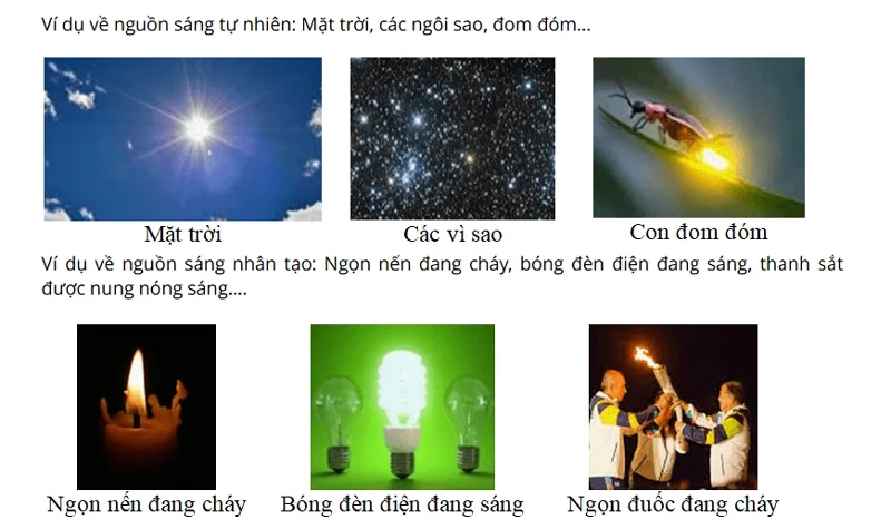 Các loại nguồn sáng phổ biến thường gặp