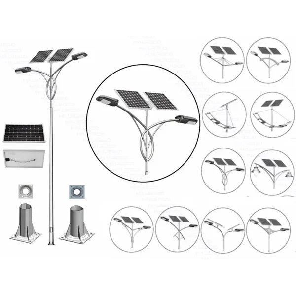 Cột đèn cao áp năng lượng mặt trời HLVBC-56MT cần đèn rời