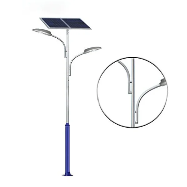 Cột đèn năng lượng mặt trời 2 nhánh HLVCK15-MT