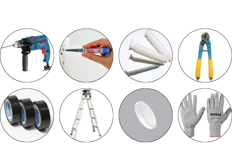 Dụng cụ lắp đặt đèn ốp trần