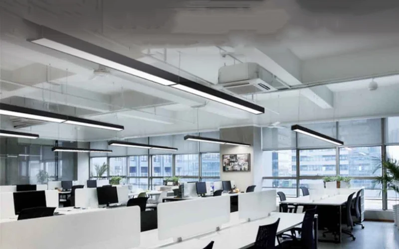 Lắp đèn panel 600x1200 thả trần