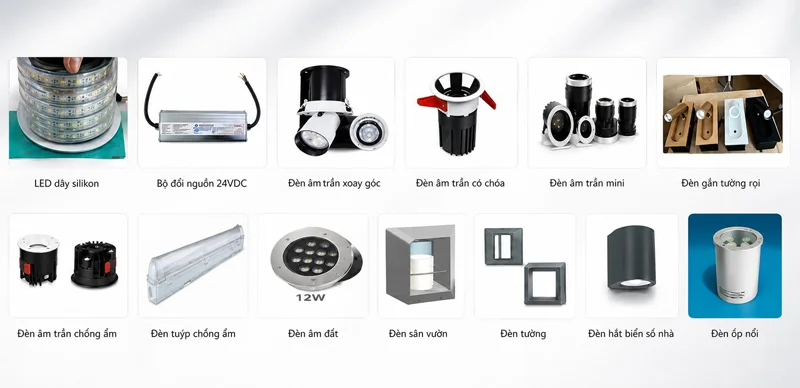 Các loại đèn HALEDCO cung cấp cho dự án chiếu sáng khu du lịch Bãi Lữ