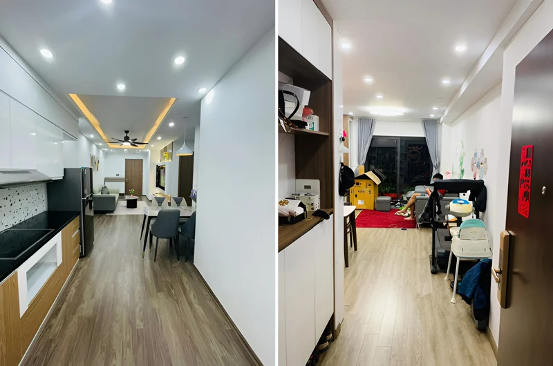 Dự án sau khi lắp đèn âm trần cho ánh sáng chân thực