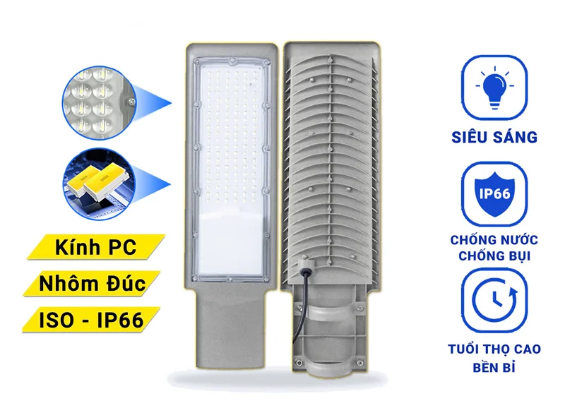 Mẫu đèn đường vỏ xám công ty cơ điện Phương Nam đã lựa chọn