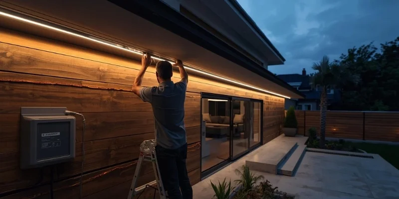 Lắp đèn LED dây ngoài trời phải đảm bảo an toàn