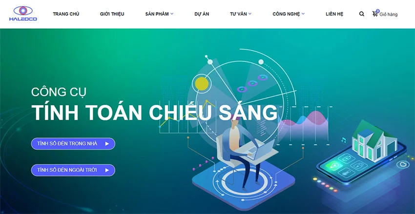 Tính toán chiếu sáng theo từng không gian