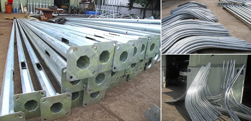 HALEDCO cung cấp cột đèn thép mạ kẽm nhúng nóng cho công ty Huy Khang