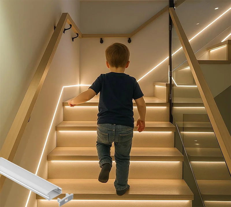 Đèn cầu thang giúp người già và trẻ em đi lại dễ dàng