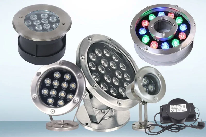 Đèn LED âm nước sử dụng điện áp 12V và 24V