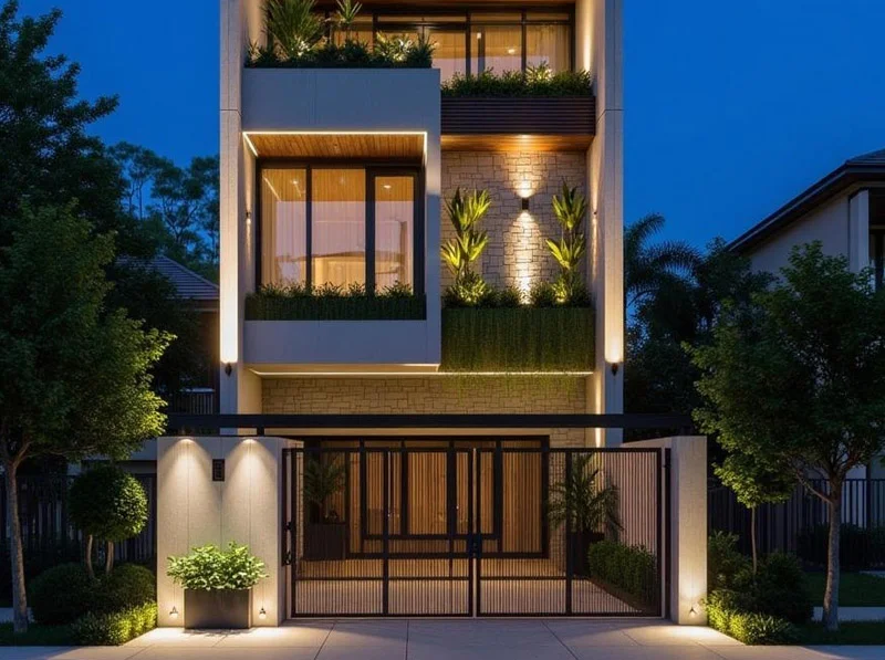 Đèn rọi cột cho nhà phố