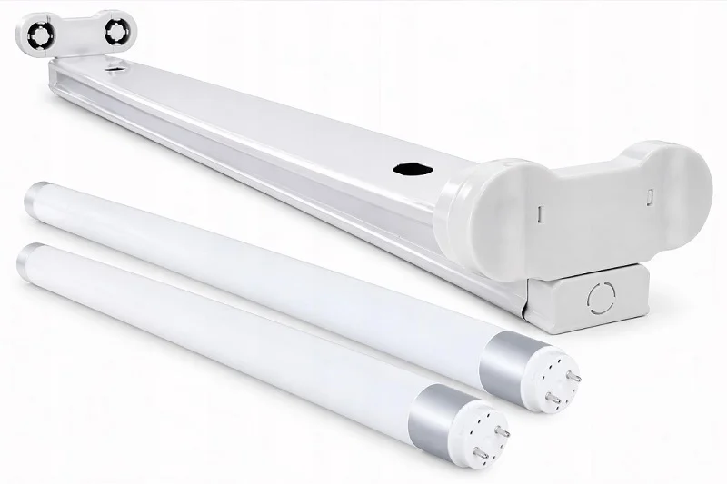 Máng đèn LED rời với thân máng và bóng tuýp LED có thể tháo lắp riêng