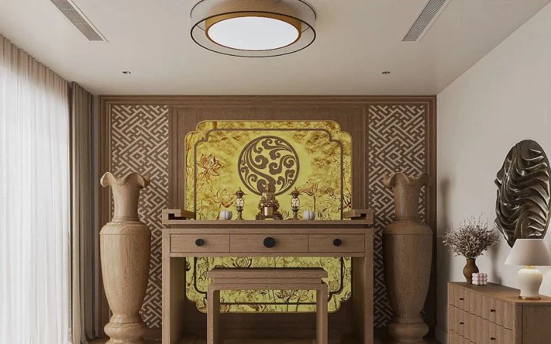 Chọn đèn ốp trần phòng thờ cần chú ý tới phong thủy
