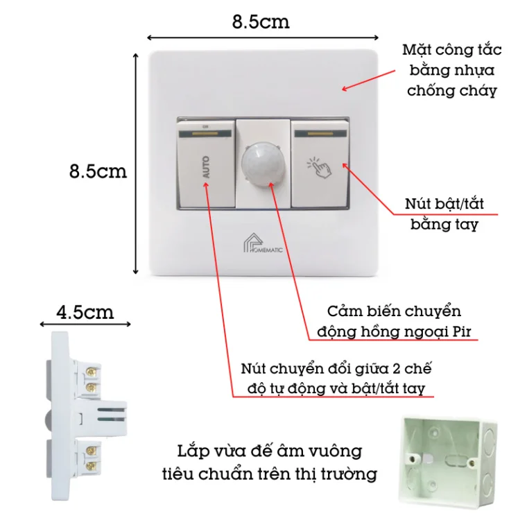 Công tắc cảm biến cầu thang Homematic