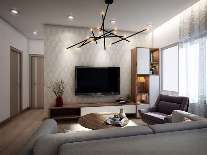 Chiếu rọi tường để tivi
