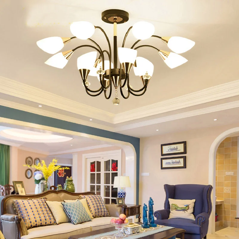 Đèn chùm hoa vân môn cho phòng khách chung cư