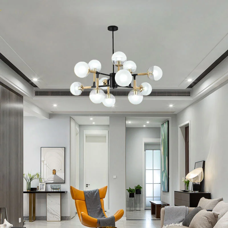 Đèn chùm phân tử cho phòng khách chung cư