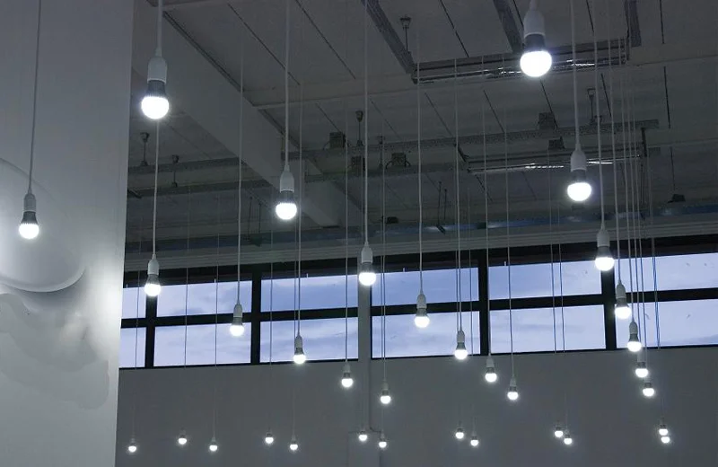 Đèn LED bulb tròn chiếu sáng trang trí văn phòng