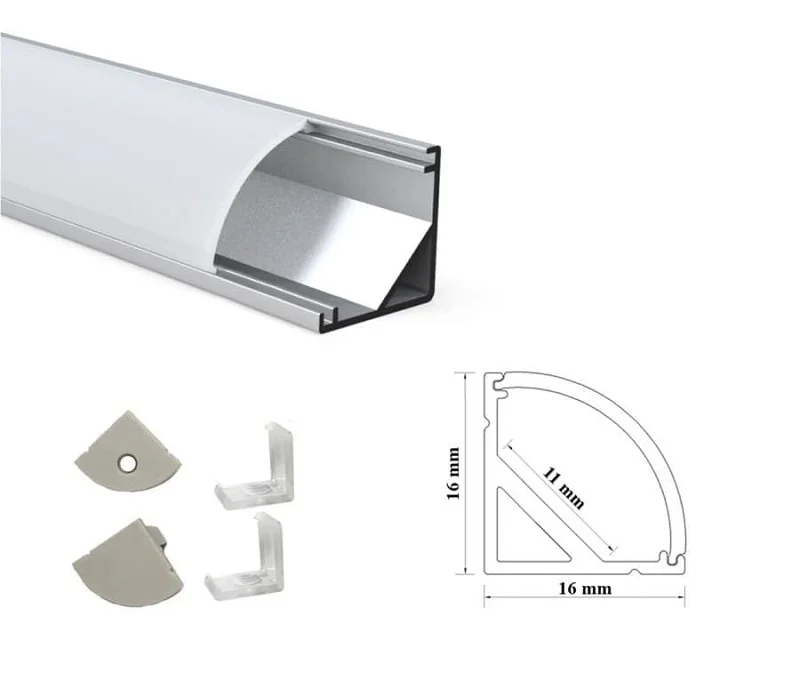 Đèn LED góc tường chữ V thanh nhôm định hình