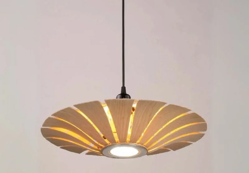 Đèn LED trần gỗ độc đáo