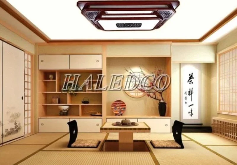 Đèn ốp gỗ thiết kế tỉ mỉ, hoa văn mang tính cổ điển