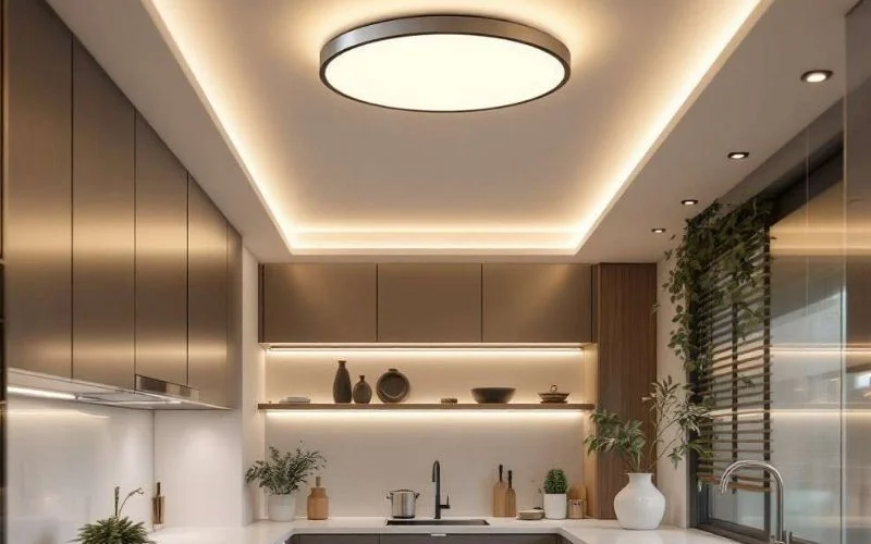 Đèn LED ốp trần phòng bếp mica siêu sáng