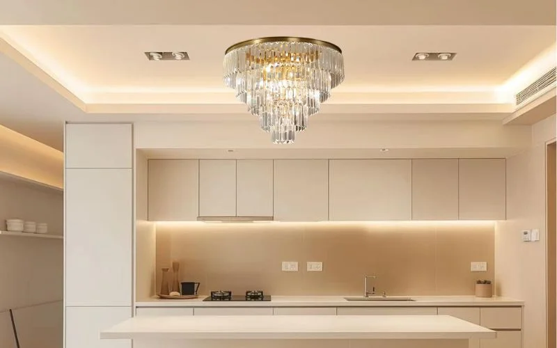 Đèn ốp trần nhà ăn pha lê cao cấp