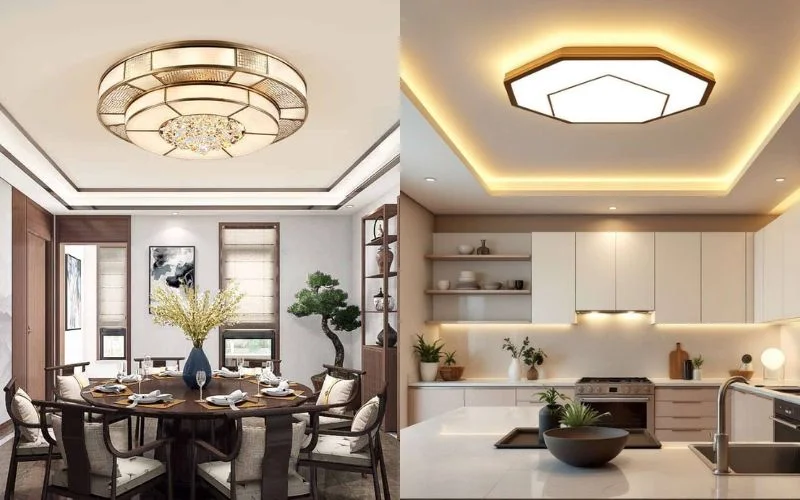 Đèn ốp trần nhà bếp cổ điển sang trọng