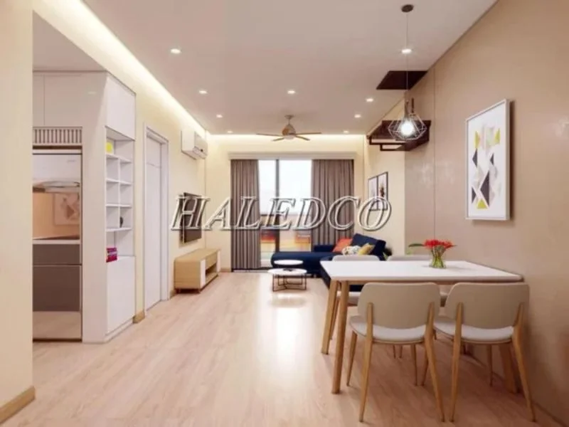 Đèn ốp trần phòng khách chung cư đơn giản