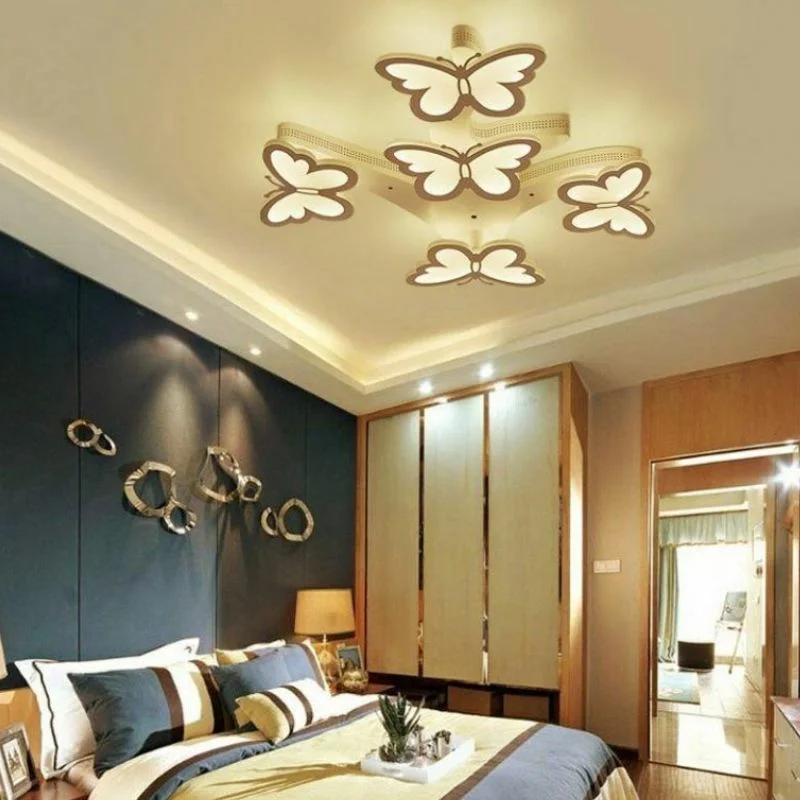 Đèn ốp trần phòng ngủ hình cánh bướm