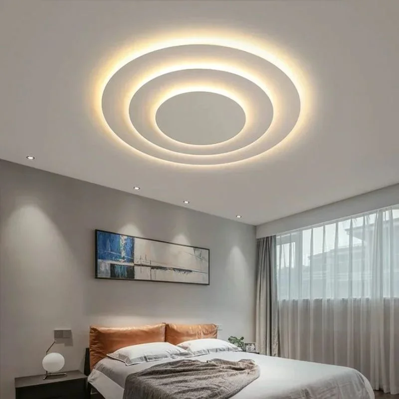 Đèn ốp trần phòng ngủ hình tròn 3D