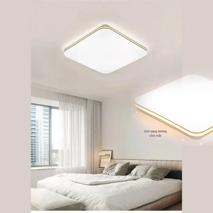 Đèn ốp trần phòng ngủ thanh lịch hiện đại