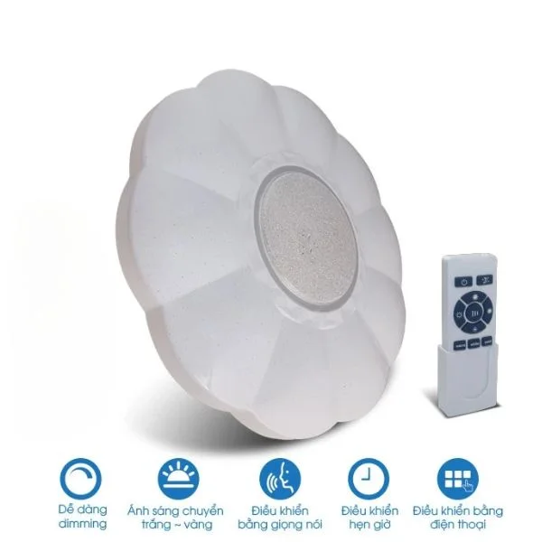 Đèn ốp trần thông minh đổi màu 48W