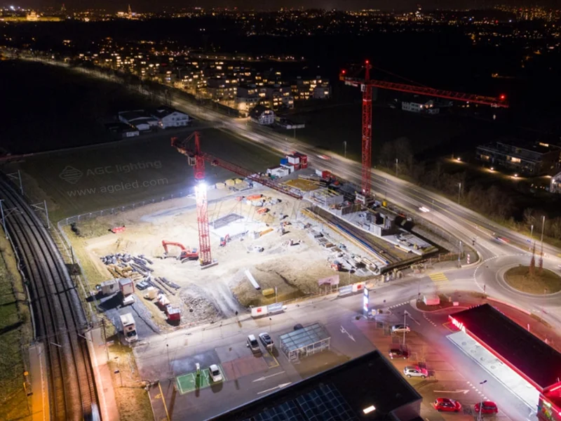 Chiếu sáng bãi đỗ xe, công trình xây dựng
