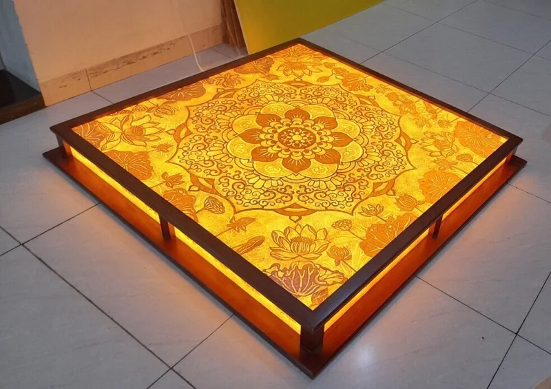 Đèn ốp trần phòng thờ trúc chỉ